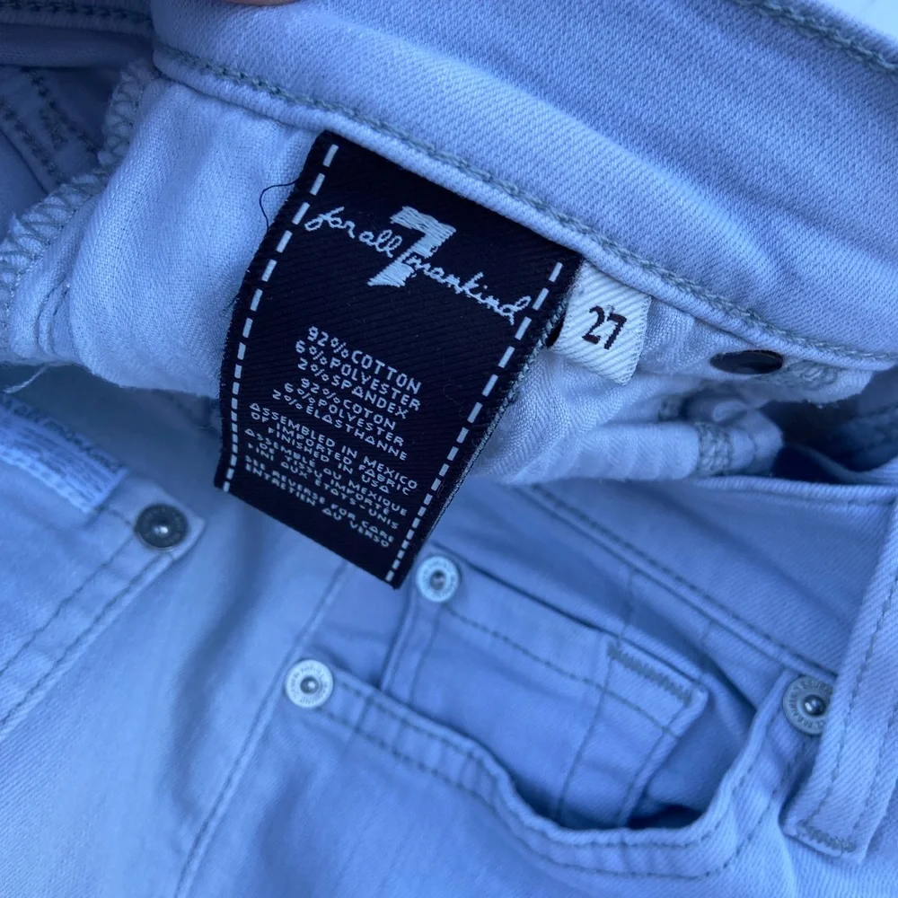 7FAMK Silver Grey Skinny Jeans